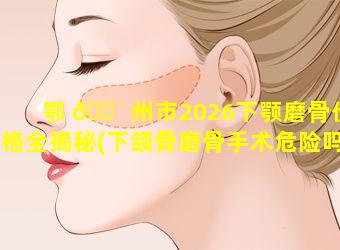 鄂 🐴 州市2026下颚磨骨价格全揭秘(下颌骨磨骨手术危险吗)